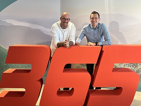 Herrmann im Windhund 365 Studio und Günther Matzinger